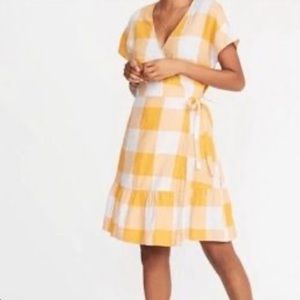 Old Navy NWT Dolman Wrap Yellow Gingham Dress | Size 0